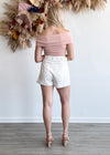Robyn Belted Shorts - White