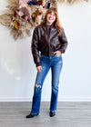 Aviana Vegan Leather Bomber Jacket
