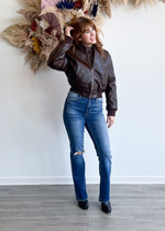 Aviana Vegan Leather Bomber Jacket