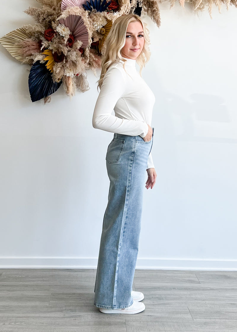 One More Time Wide Leg Denim