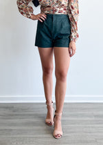 Check Me Out Vegan Leather Shorts