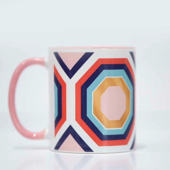 Hexagon Print Coffee Mug